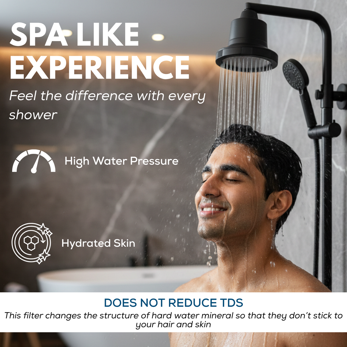 LUXE Pressure Booster Shower Softener