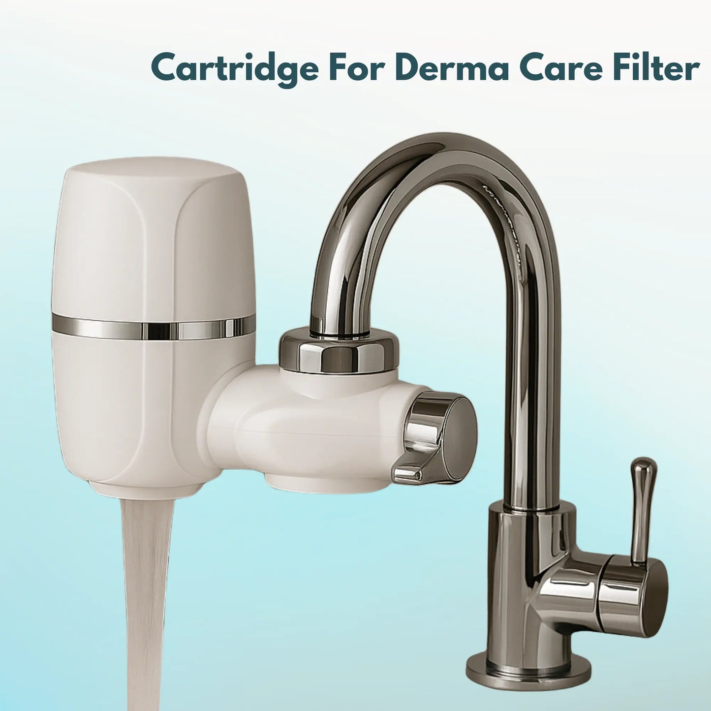 High-efficiency tap water filter for bathroom taps and skin care.