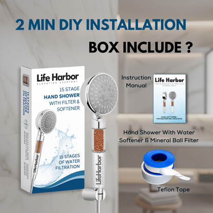 Hand Shower With 15-Stage Filter & Mineral Infusion
