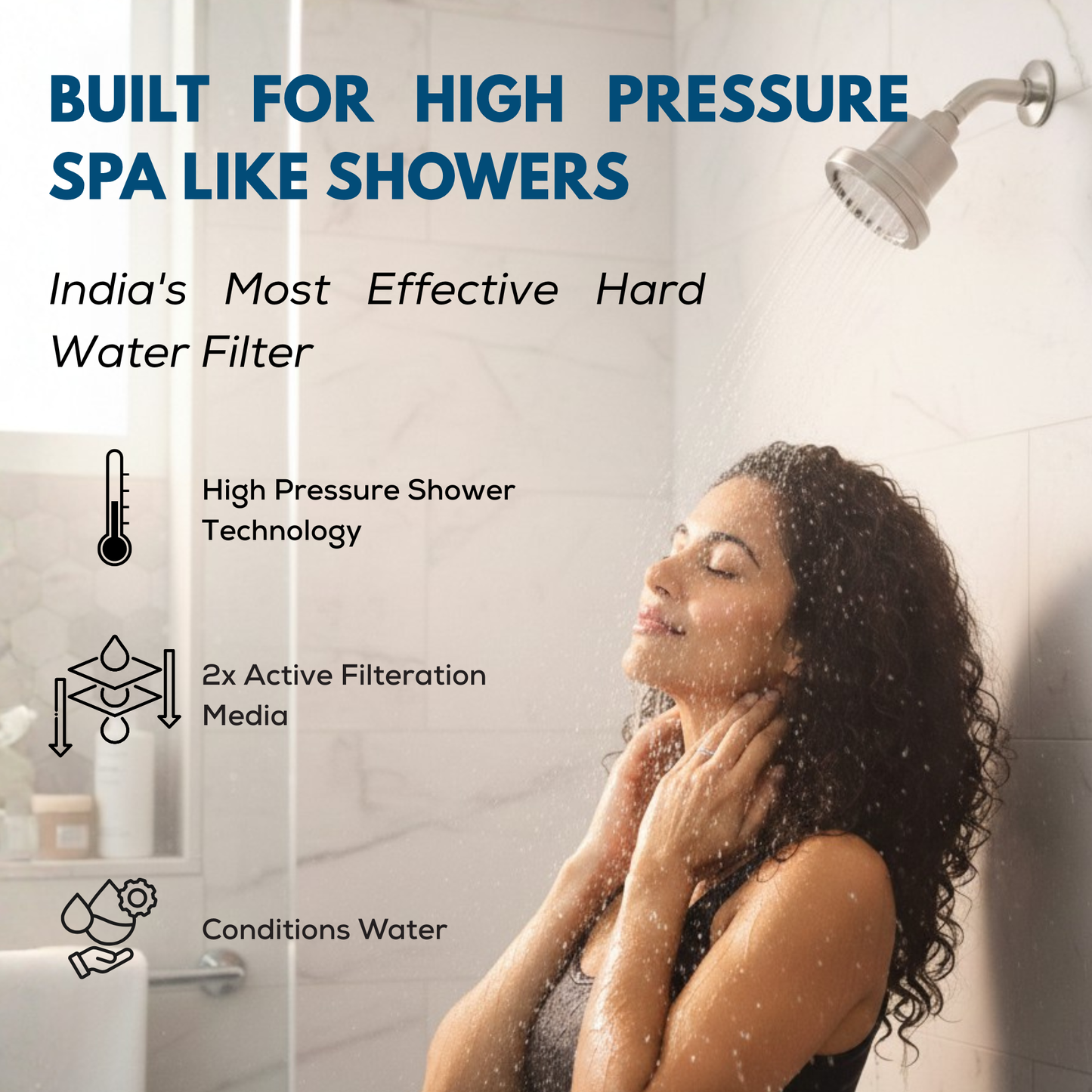 LUXE Pressure Booster Shower Softener