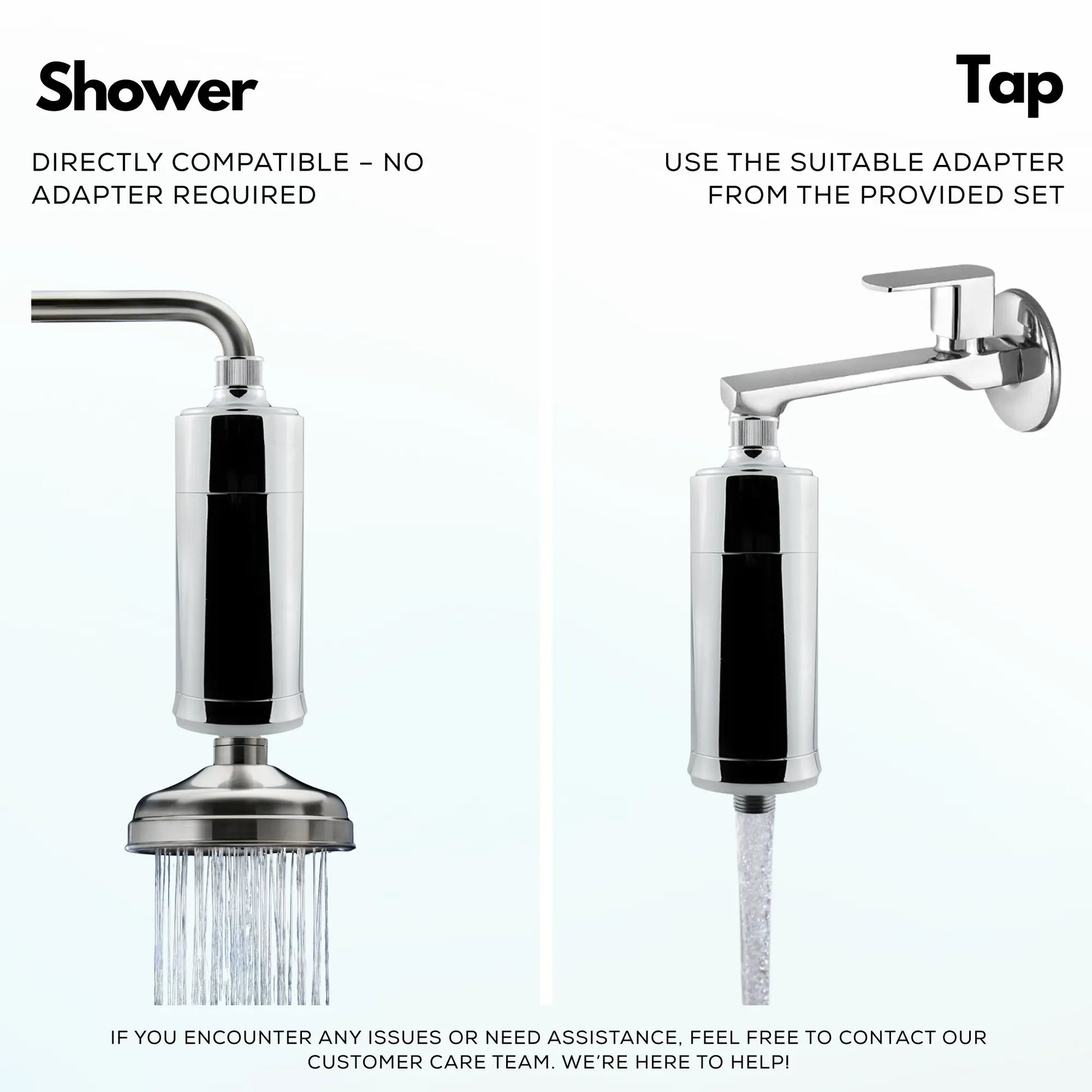 Life Harbor shower and tap filter for hard water protection against hair fall and dry skin.