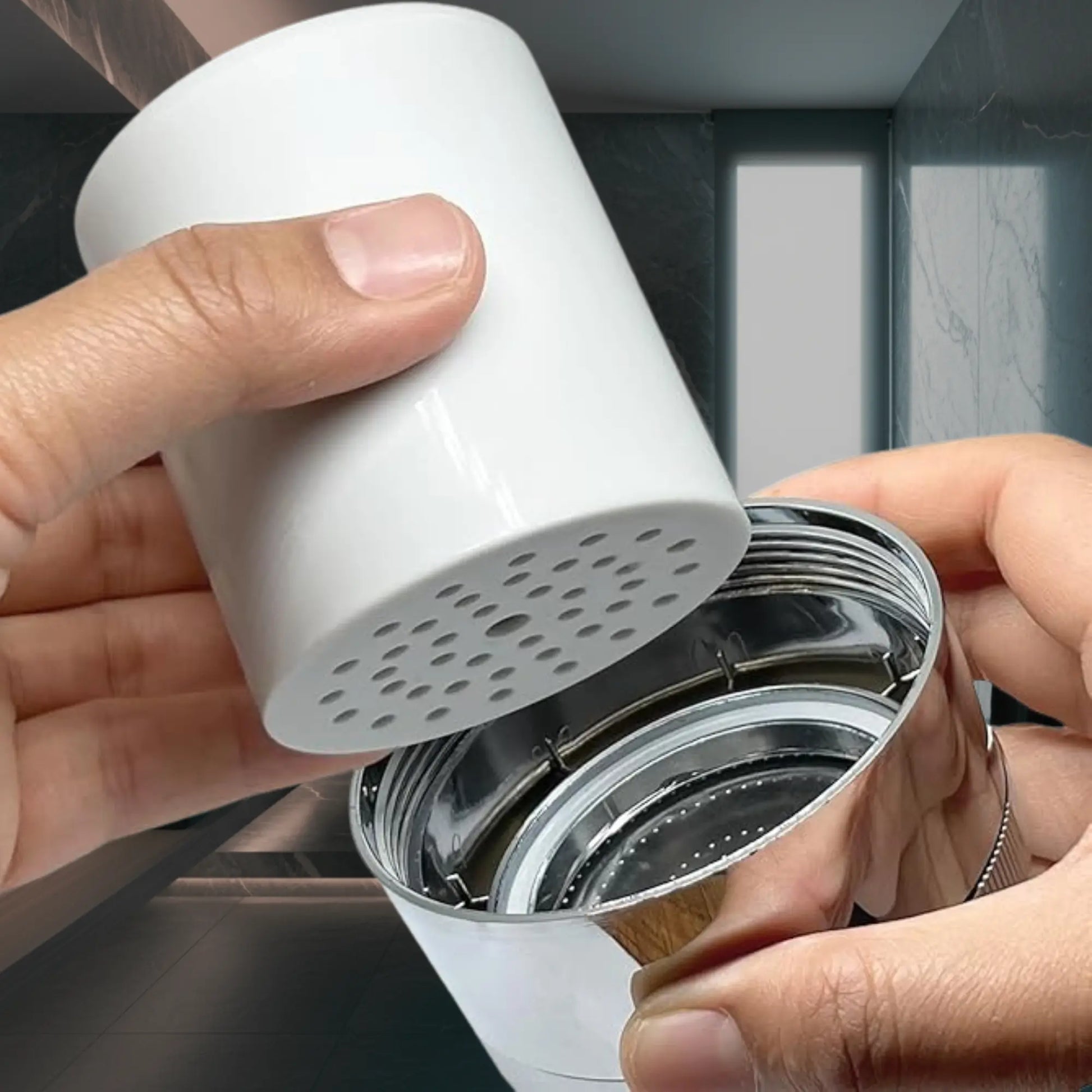 Chlorine water filter for shower to prevent hair fall and dry skin.