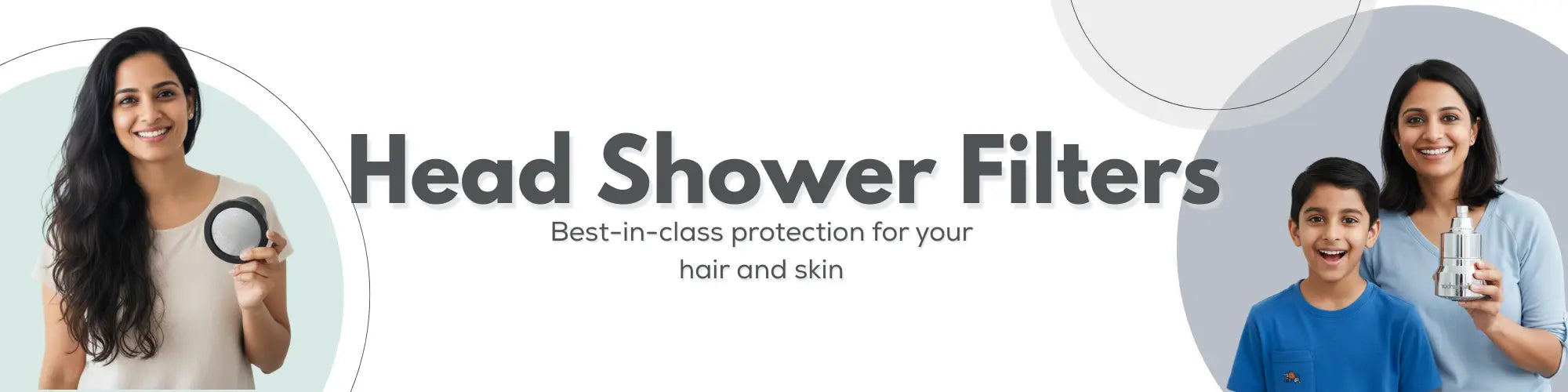 Hard water softener for bathroom tap to protect skin from irritation.