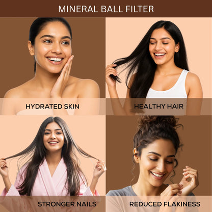 Complete renewal kit for Life Harbor mineral shower featuring a dual filtration replacement system.