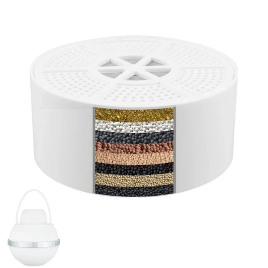 Life Harbor hard water softener 8-stage replacement cartridge for bath ball filters.
