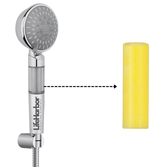 Life Harbor hand shower fragrance filter cartridge for a refreshing, nutrient-rich shower experience.