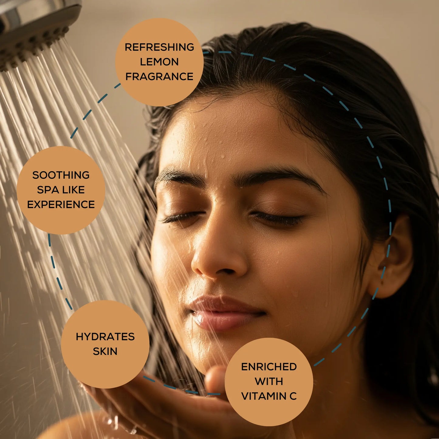 Lemon-scented shower filter for hard water to enhance your daily beauty and skincare regime.
