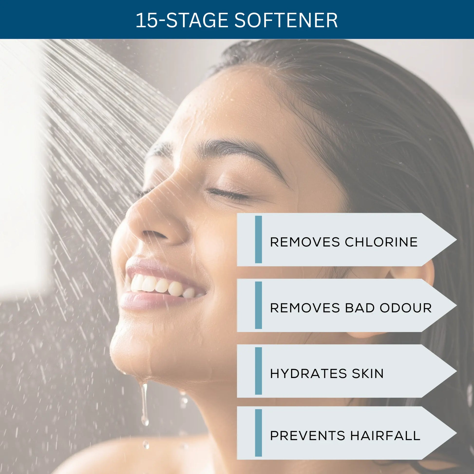 Handheld shower head hard water filter combo for effective limescale and mineral defense.