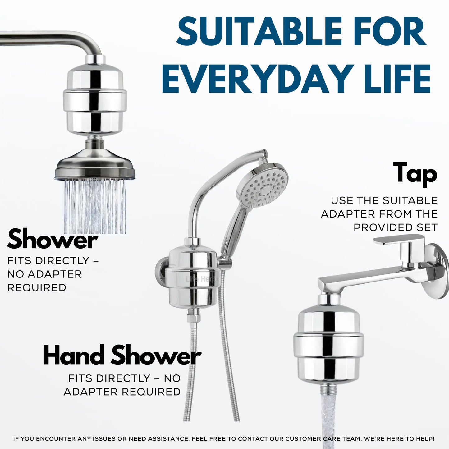 Specialized borewell water filter for taps and showers with a quick 2-minute DIY installation.