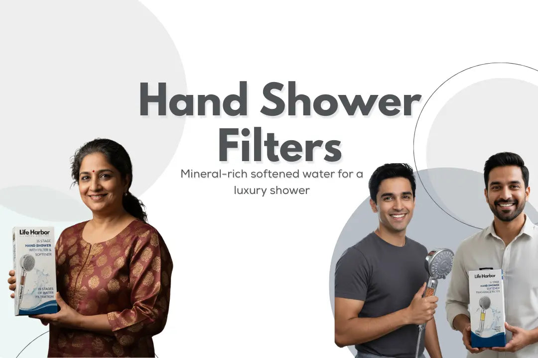 Best shower softener for hard water india with high-density media.